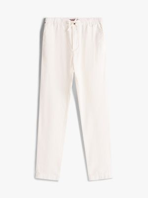 chino décontracté harlem en seersucker blanc pour hommes tommy hilfiger