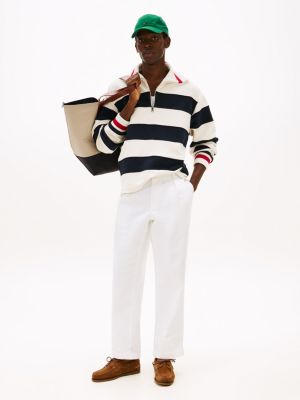 white murray herringbone tapered leg chinos for men tommy hilfiger