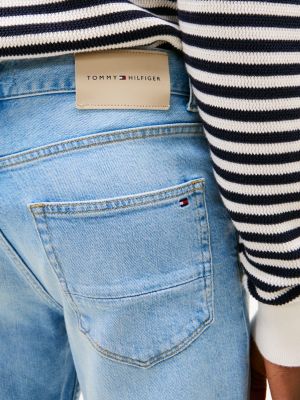 jean denton droit stretch taille mi-haute bleu pour hommes tommy hilfiger