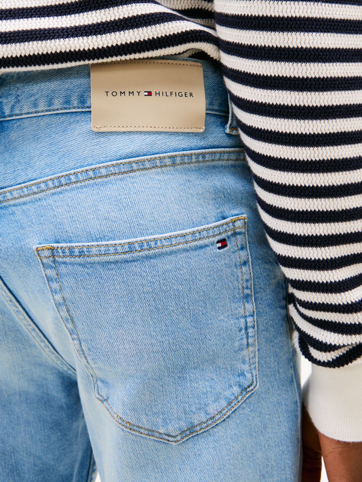 Denton Slim Straight Faded Jeans — Blue