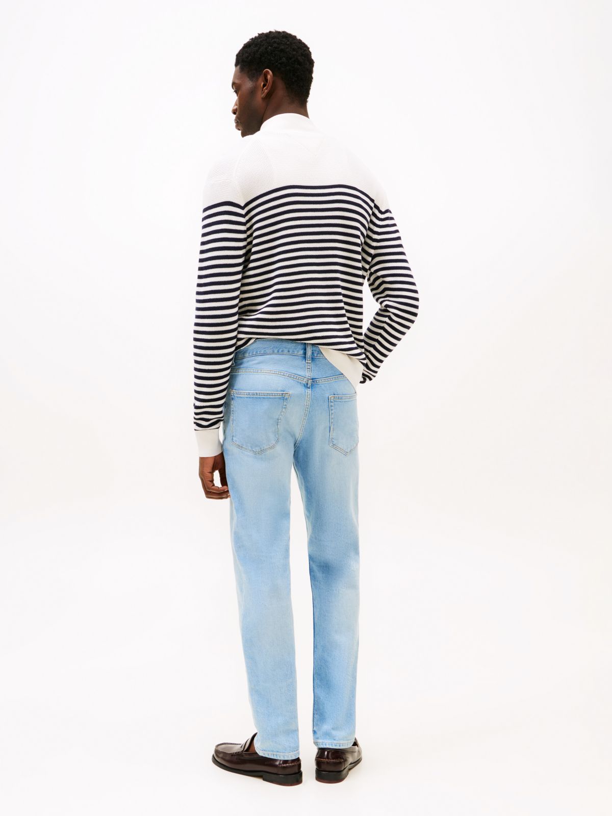 Denton Slim Straight Faded Jeans — Blue