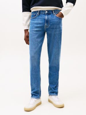 blue harlem relaxed tapered leg jeans for men tommy hilfiger