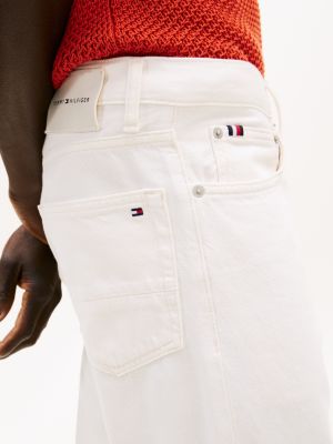 white white regular straight leg jeans for men tommy hilfiger