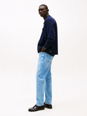 blue harlem relaxed tapered leg jeans for men tommy hilfiger