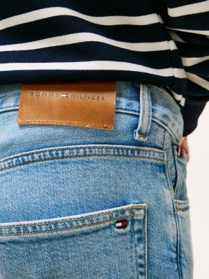 jean droit coupe standard mercer délavé bleu pour hommes tommy hilfiger