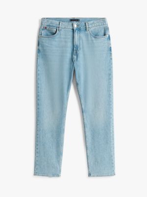 jean droit coupe standard mercer délavé bleu pour hommes tommy hilfiger