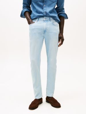 blauw bleecker faded slim jeans voor heren - tommy hilfiger