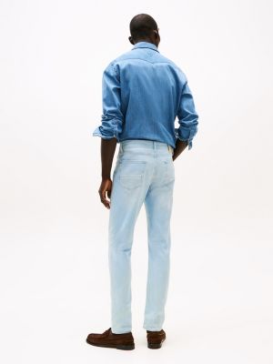 jean bleecker slim délavé bleu pour hommes tommy hilfiger