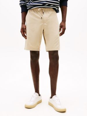 beige performance harlem relaxed shorts for men tommy hilfiger