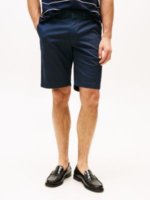 shorts chino harlem relaxed fit blu da uomini tommy hilfiger