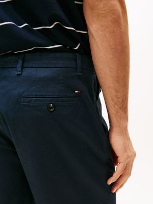 shorts chino harlem relaxed fit blu da uomini tommy hilfiger