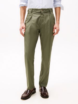 pantaloni harlem smart casual regolabili khaki da uomini tommy hilfiger