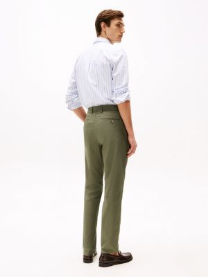 pantaloni harlem smart casual regolabili khaki da uomini tommy hilfiger