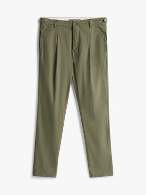 pantaloni harlem smart casual regolabili khaki da uomini tommy hilfiger