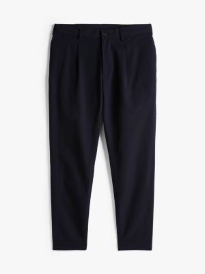 zwart harlem waterafstotende relaxed fit chino voor heren - tommy hilfiger