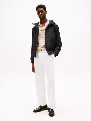 veste à capuche et écusson logo noir pour hommes tommy hilfiger