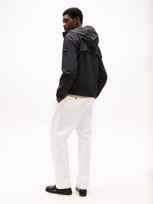 veste à capuche et écusson logo noir pour hommes tommy hilfiger