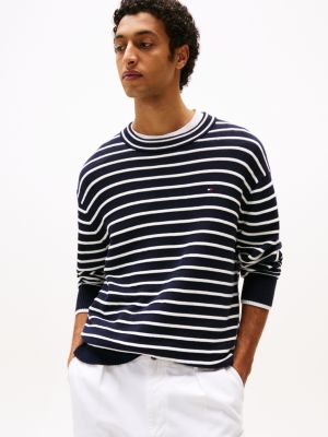 pullover con righe alla marinara multi da uomini tommy hilfiger