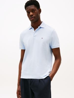 blue regular fit poloshirt für herren - tommy hilfiger