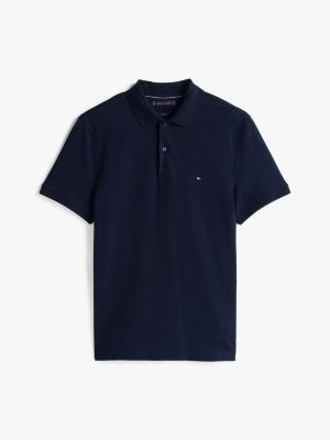 blau regular fit poloshirt für herren - tommy hilfiger