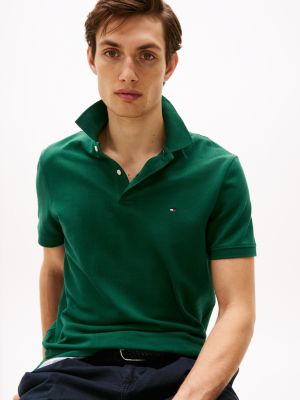 green regular fit polo shirt for men tommy hilfiger