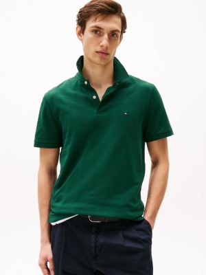 green regular fit polo shirt for men tommy hilfiger