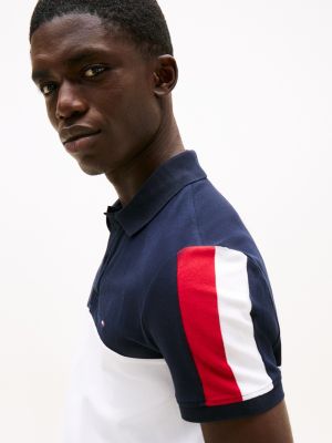 meerdere kleuren regular fit colour-blocked polo voor heren - tommy hilfiger