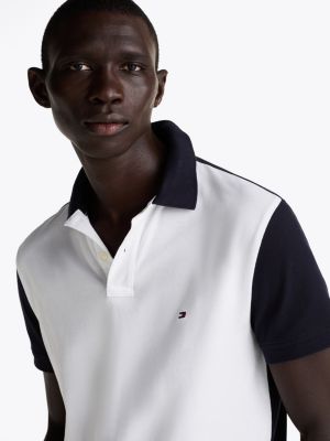 multi regular fit poloshirt im color block-design für herren - tommy hilfiger