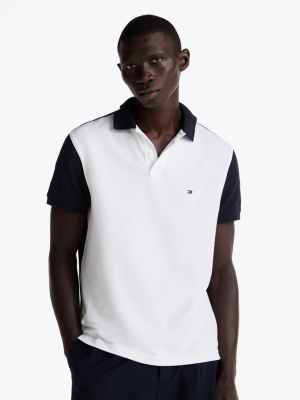 multi regular fit colour-blocked polo voor heren - tommy hilfiger