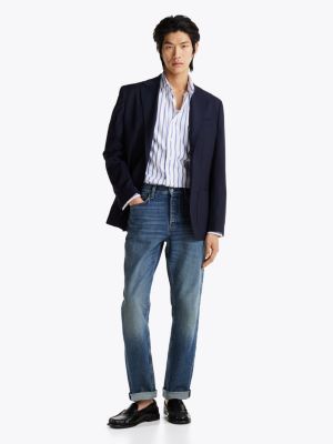 blazer smart casual blu da uomini tommy hilfiger