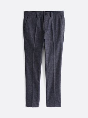 blau smart casual bleecker gebürstete chinos für herren - tommy hilfiger