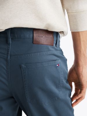 blauw 1985 denton broek met rechte broekspijpen voor heren - tommy hilfiger