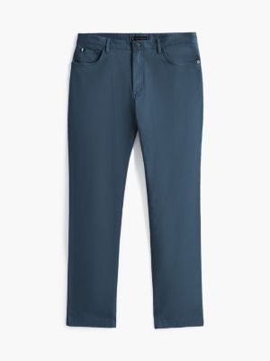 blue denton 1985 straight leg trousers for men tommy hilfiger