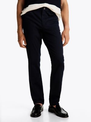 blue denton 1985 straight leg trousers for men tommy hilfiger