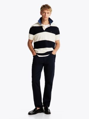 blue denton 1985 straight leg trousers for men tommy hilfiger