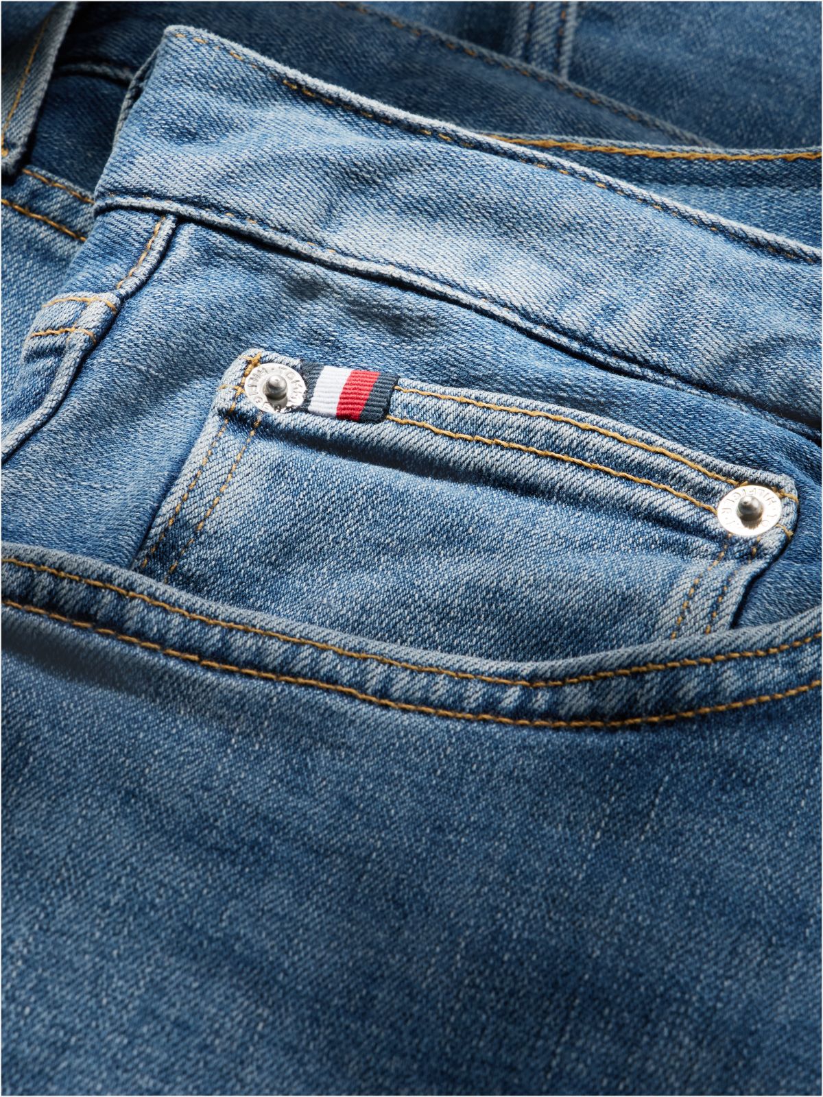 Denton Slim Straight Faded Jeans — Blue
