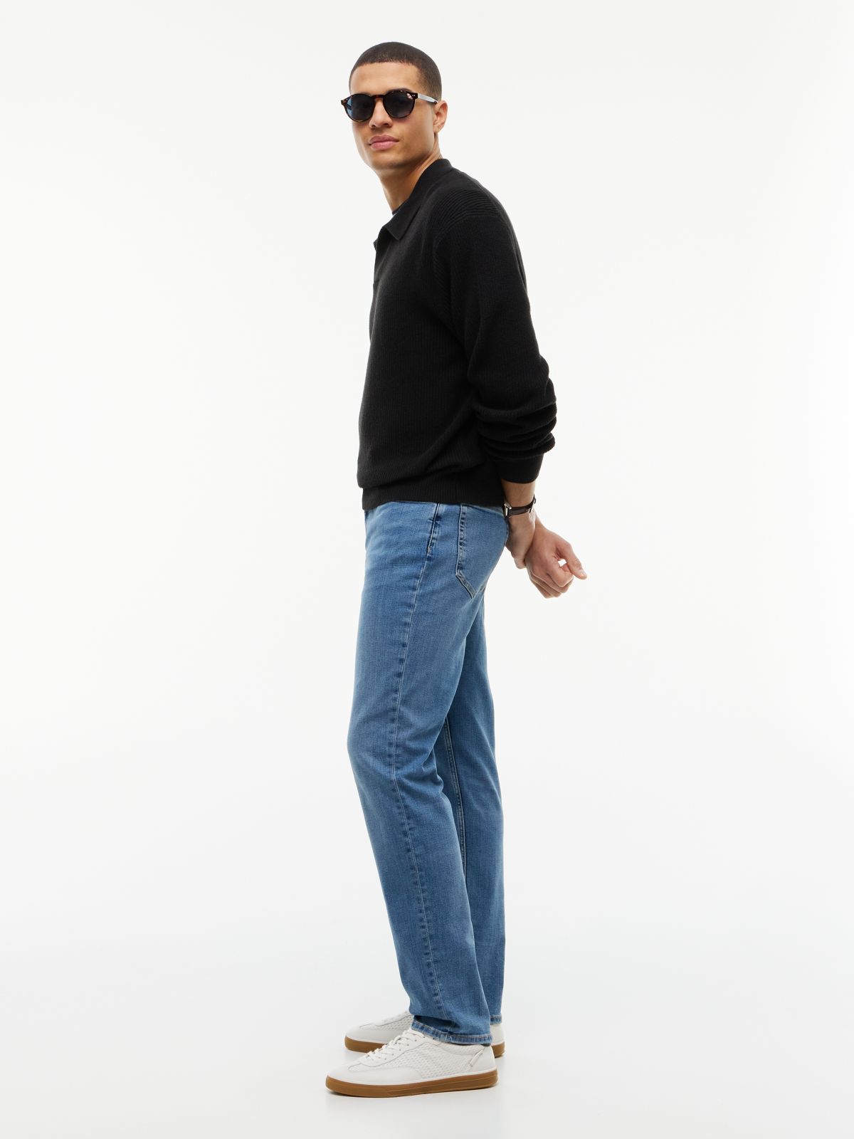 Denton Slim Straight Faded Jeans — Blue