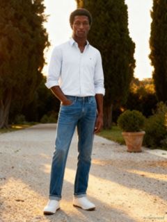 Denton Slim Straight Faded Jeans — Blue 8