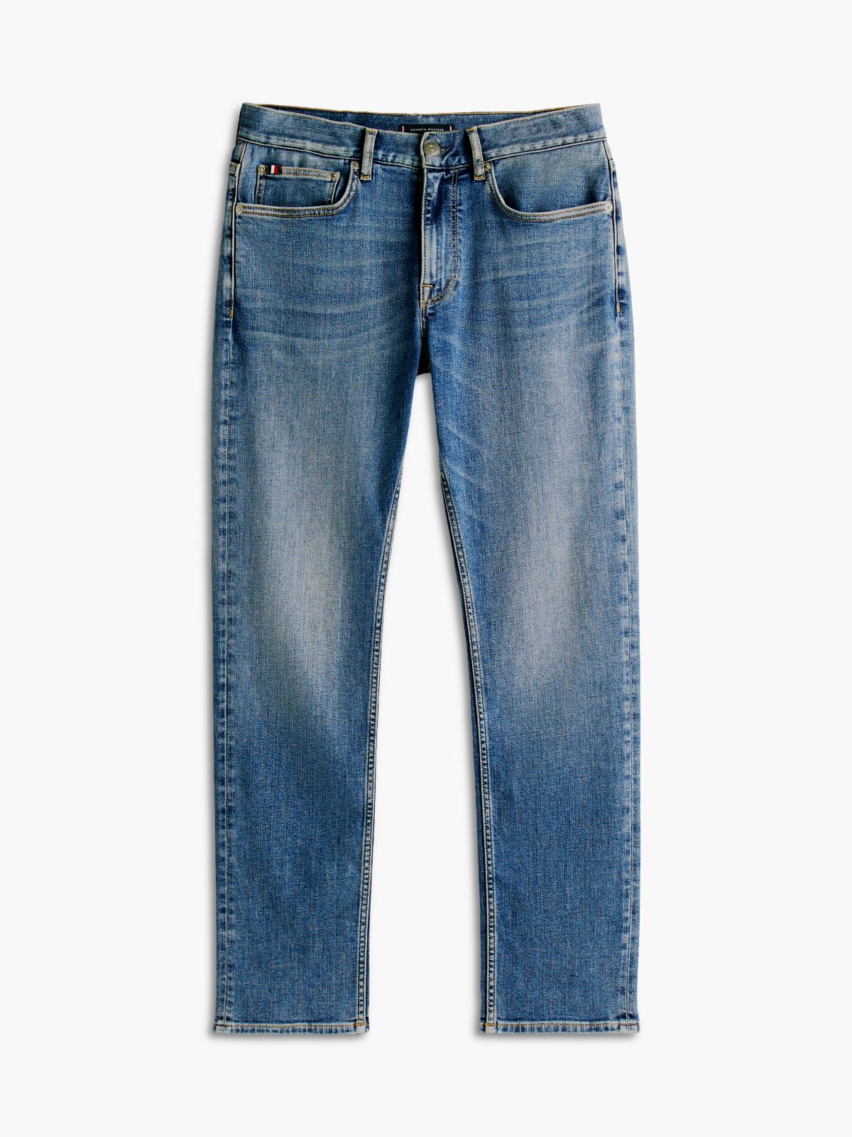 Denton Slim Straight Faded Jeans — Blue