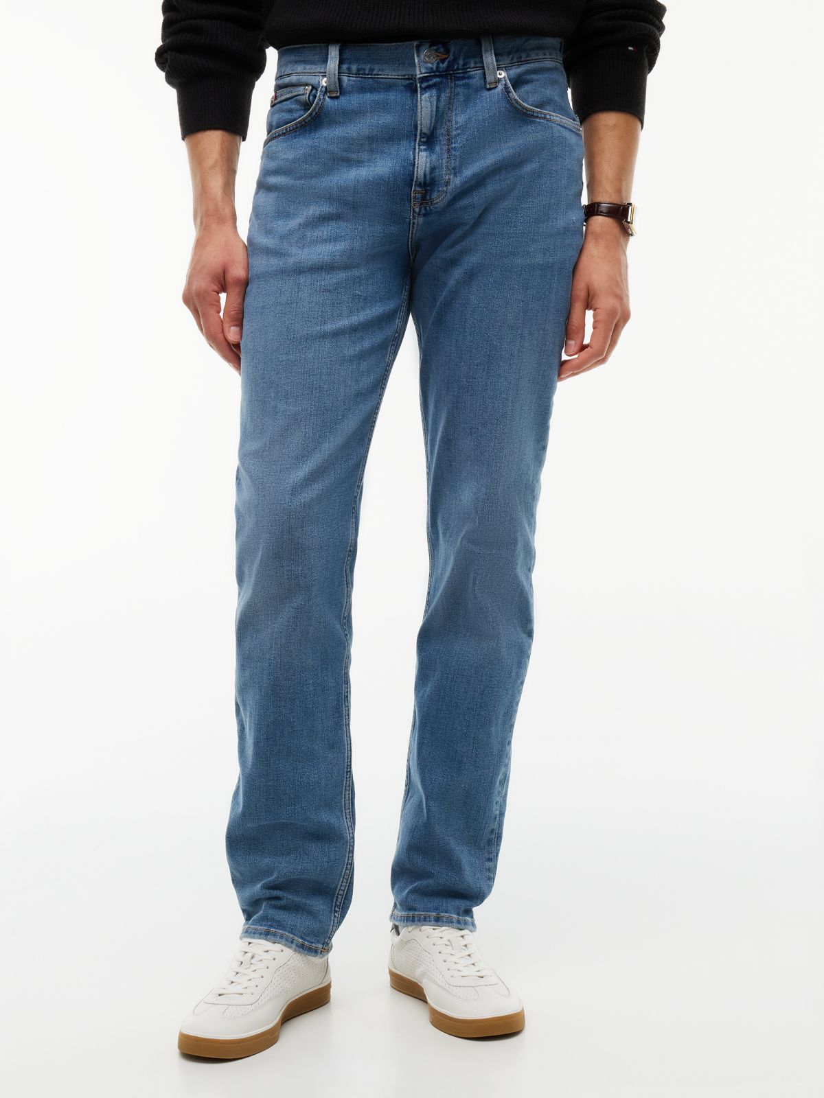 Denton Slim Straight Faded Jeans — Blue