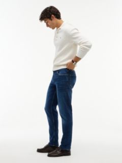 Denton Slim Straight Whiskered Jeans — Blue 3