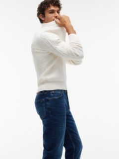 Denton Slim Straight Whiskered Jeans — Blue 5