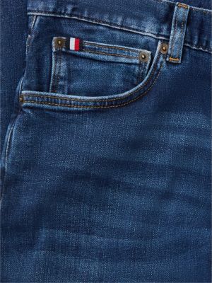 blue denton whiskered straight leg jeans for men tommy hilfiger