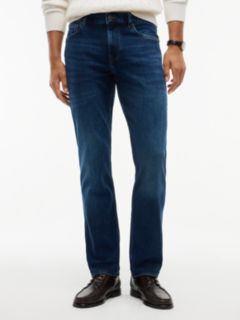 Denton Slim Straight Whiskered Jeans — Blue 1