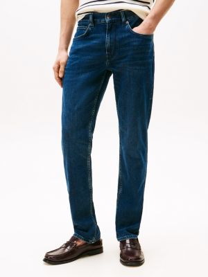 blue denton faded straight leg jeans for men tommy hilfiger