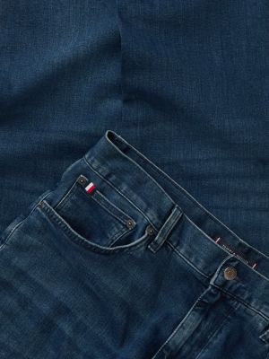 blue denton slim straight faded jeans for men tommy hilfiger