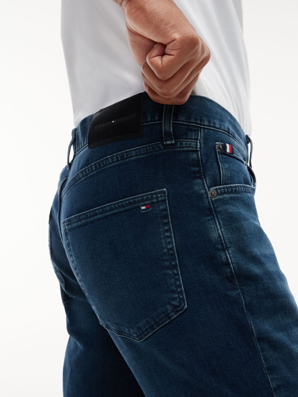 Denton Slim Straight Faded Jeans — Blue
