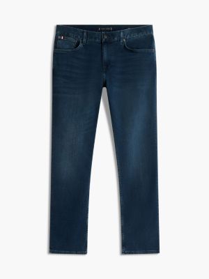jean denton droit délavé bleu pour hommes tommy hilfiger