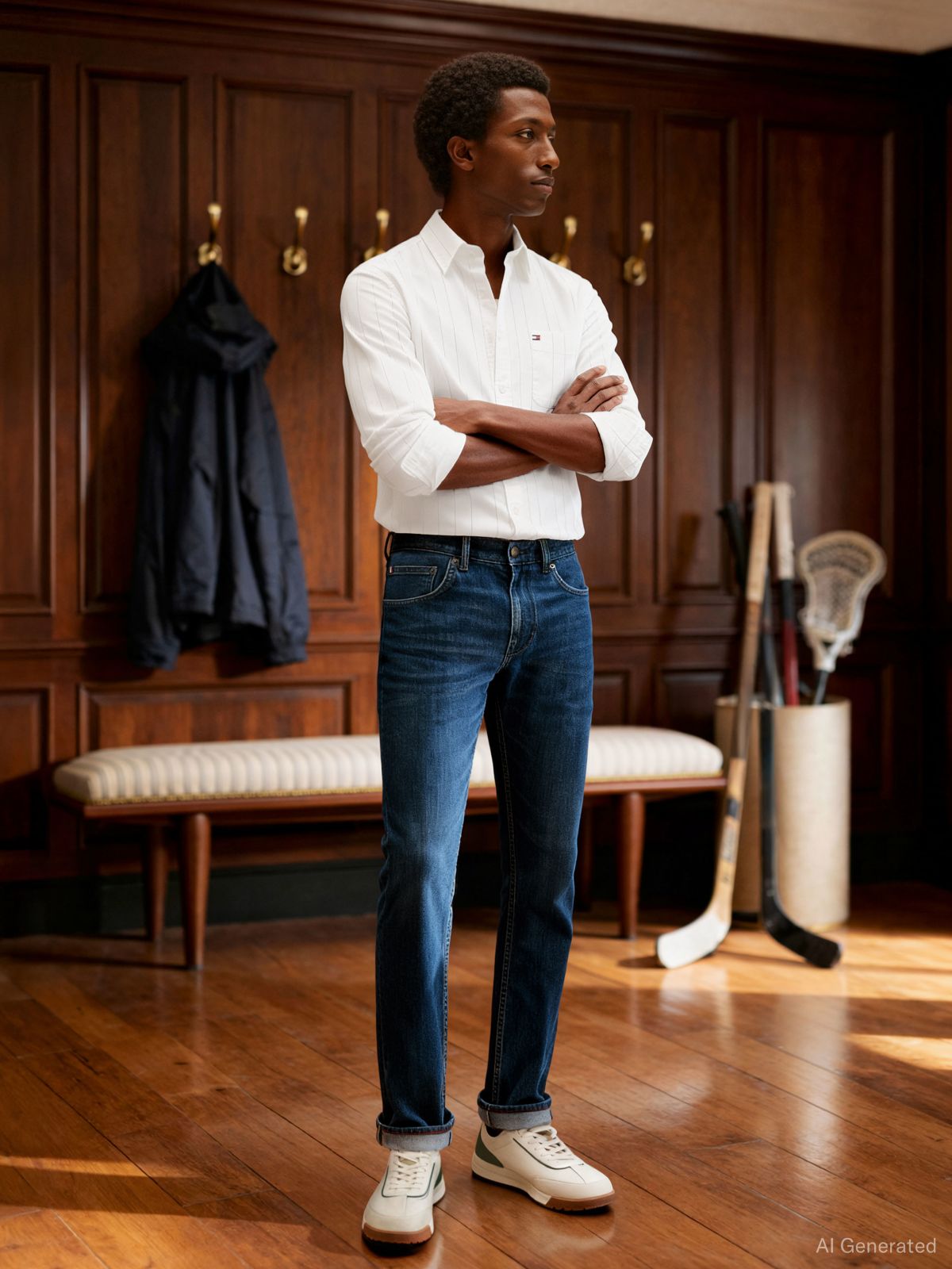 Denton Slim Straight Faded Jeans — Blue