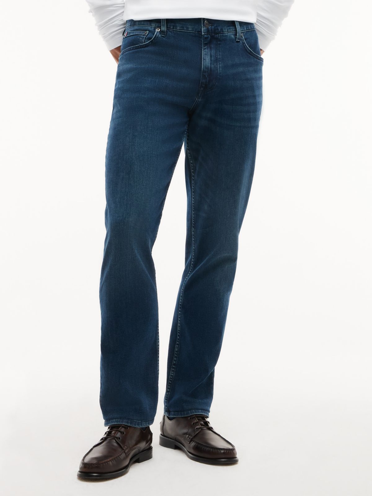 Denton Slim Straight Faded Jeans — Blue